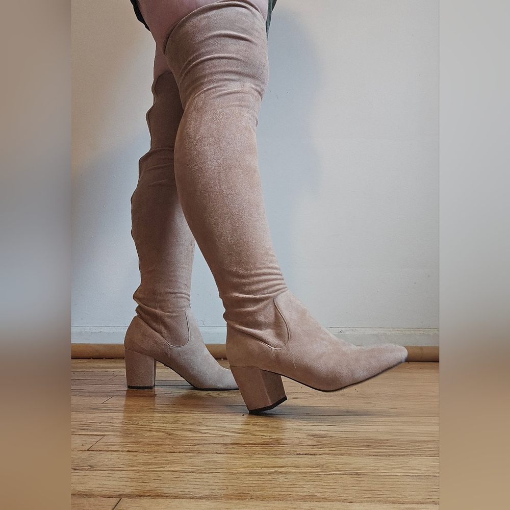 M4d3 Elegant Tan Thigh High Women's Boots